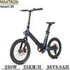 NONE Bicicletta elettrica pieghevole MAXTRON smart 30, velocità 25 km/h, batteria 36V 9.6Ah, motore 250W, per pendolarismo urbano, pneumatici 20*2.125 pollici, leggera.