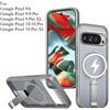 NONE Per Google Pixel 10 9 Pro XL 10A 9A Cover protettiva magnetica trasparente con dissipazione del calore a particelle e supporto in PC