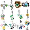 NONE Ciondoli a Forma di Girasole in Argento Sterling 925, Compatibili con Bracciali Originali, Charm per Borse e Portachiavi, Ciondoli Fai-da-Te, Regalo di Gioielleria per Donne