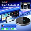 CarlinKit Ultra 4 Box Android 15 per Auto, TV Box 5G/4G LTE per Netflix Play Store, Wireless Android Auto CarPlay Ai Box SM6350 128GB