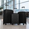 NONE Set 3 Valigie Trolley COVERI WORLD by ENRICO COVERI CW616 in PP - Collezione "Old Money" - Trolley Rigidi Ultra Leggeri con Ruote Spinner a 360°