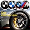 BMW 4 Pezzi Adesivi per Coprimozzi Auto 56mm 60mm 65mm, Emblema Centrale per Pneumatici BMW M E90 E60 E46 E39 F10 E87 X3 X4 X1 G30 G20