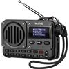 MLOVE BV800 Altoparlante Bluetooth super portatile con radio FM, display LCD, antenna, ingresso AUX, disco USB, scheda TF, lettore MP3