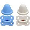 BABY J ART Ciuccio Neonato Personalizzato con Nome BABYJART Lovely | 2 pezzi ciuccio - Tettarella Anatomica in Silicone BPA Free | 0-6/6-18 Mesi (Azzurro Pastello-Beige)