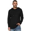 Urban Classics Jersey Hoody Uomo Felpa con Cappuccio Nero L 100% Cotone Regular