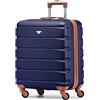 Flight Knight Valigie Rigide in ABS Leggere a 2 Ruote - Bagaglio a Mano Da Cabina Approvato per Compagnie Aeree Come British Airways E Dimensioni Massime per Easyjet Borsa Da Cabina Grande 56x45x25cm