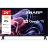 Sharp 24HF2365E GOOGLE TV, 24" HD, FRAMELESS, 60Hz, Bluetooth, Sonido 2x3W, ...
