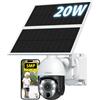 Xega 5MP【10X Zoom Ottico】 Telecamera 2.4GHz WiFi con 20W Pannello Solare 30,0...