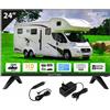 Antteq Televisore LED 24 Pollici 60 cm HD con 12V - Senza Smart TV, Triple Tu...