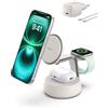 Belkin UltraCharge Pro Caricatore Wireless 3 in 1, Stazione di Ricarica Qi2 2...
