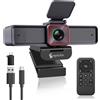 Angetube 4K Streaming Webcam con AI Tracking, HDR, AI doppio microfono con ca...