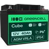 Green Cell Batteria AGM 12V 40Ah ricaricabile sigillata VRLA | Per UPS, allar...