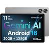 SVITOO Tablet 11 pollici con custodia, sistema Android 16 con Gemini AI, 20 GB RAM +...