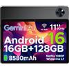 DOOGEETab U11 Android 16 Tablet 11 Pollici Gemini AI 16GB RAM +128GB ROM 2TB ...