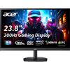 acer Nitro KG242YX1bmiipx Monitor Gaming 23.8", Display FHD IPS 200 Hz, 0,5 m...