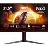 AOC G4 U32G4U Monitor PC 80 cm (31.5") 3840 x 2160 Pixel 4K Ultra HD Nero, Rosso