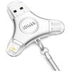 iDiskk MFi certificato 512GB iPhone/iPad/iPhone Photo stick, fulmine USB stic...