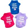 Vdaxvme 3pcs Estati Vestiti Dell'animale Domestico Divertente Stampato Gilet Fresco Traspirante Cuccioli Senza Maniche Pet Abbigliamento per il Caldo Traspirante Vestiti D