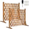 uyoyous Confezione da 2 pannelli estensibili in legno per recinzioni da giardino, lunghezza 34-160 cm, autoportanti, pieghevoli, per patio, prato, decorazione per cancelli di sicurezza per animali