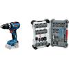Bosch Professional Bundle of Bosch Professional 18V System Trapano-avvitatore a batteria GSB 18V-65 (motore brushless, lunghezza della testa 175, senza batteria/caricabatteria) + Bosch PRO Impact Mixed Set da 40 pezzi