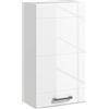kleankin Mobiletto Bagno in MDF a 3 Ripiani con Ripiano Superiore Regolabile, Armadietto Bagno con Montaggio a Parete, 37x22.5x70 cm, Bianco Lucido