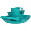 Lifeventure Ellipse set da pranzo in plastica 4 pezzi, verde acqua,