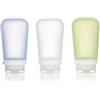 Humangear GoToob+ bottiglia da viaggio in silicone/Cartuccia confezione 3 100 ml trasparente/verde/blu,