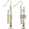 Miniblings tromba orecchini Trumpet Brass Band trombettista d'oro + Box - gioielli moda in argento a mano I orecchini orecchini