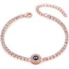 Presentimental Bracciale Personalizzato Donna con Proiezione di Foto Regalo per la Festa Della Mamma Compleanno Natale (Round-Oro rosa)