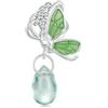 Yashuo Perline distanziali a forma di fiore e farfalla, in vero argento Sterling 925, per braccialetti Pandora, Silicone