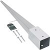 KOTARBAU® Supporto per Pali in Legno - da Infissione - 75 cm - Acciaio Zincato - Argento - 81 x 81 mm - Staffe per Pali in Legno - Robusta - Resistente