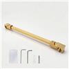 VIIGUIY Barra Stabilizzatrice per Box Doccia Barra di Supporto Regolabile a 180° per Vetro Doccia, Asta Supporto Fissa in Acciaio Inox Box Doccia, Stabilizzatore Vetro con Accessori(Gold,19.7in/500mm)