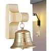 Generico Campanello Magnetico Legno Con Campana - Carillon Benvenuto Negozio Creativo | Decorazione Elegante Ingresso Ristorante Abitazione | Finitura Naturale Segnale Porta