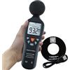 DANOPLUS Strumento Compatto Professionale Digitale Suono Livello Meter Decibel con Retroilluminato Schermo Alto Misurare 30dB-130dB con Dati Disco Funzione