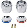 Startbuymore Manopola di ricambio per rubinetto, 2 pezzi, per rubinetti freddi e caldi, per bagno e cucina, per rubinetti che perdono e invecchiano