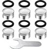 YIXISI 6 Pezzi Aeratore Rubinetto M28, con 6 Guarnizioni e 1 Chiave Fissa, Rompigetto Filtro Filettatura Esterna con Filtro in Acciaio Inox e ABS, per Cucina e Bagno Rubinetti