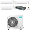 Hisense Climatizzatore Condizionatore Hisense Hi Comfort WiFi + Canalizzabile R32 Quadri Split Inverter 7000 + 9000 + 12000 + 18000 BTU con U.E. 5AMW105U4RQC Classe A++/A+