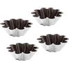 Fhsqwernm 4 stampi per budini antiaderenti a forma di fiore, per torte, pane e torte, utensili da forno