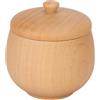 Beufee Porta sale in legno con coperchio, saliera in legno con coperchio e cucchiaio Porta spezie Barattolo per condimenti Barattolo per spezie classico giapponese Flip Top per cucina(#1)