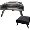 SANTOS Forno per pizza O-160 - con innovativo piatto girevole per pizza e bruciatore a U - pietra per pizza Ø 37 cm - doratura a 360° - forno per pizza a gas - inclusa copertura