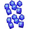 Rordigo 12 cubetti di ghiaccio a LED impermeabili, lampeggianti, luci al buio, per bar, club, bevande, decorazioni per feste, in plastica, a LED