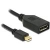 Delock Displayport Adapter Delock mini DP -> DP St/Bu schwarz [65554]
