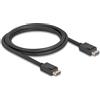 Delock Cavo Delock DisplayPort 2.1 M > DisplayPort M , 16K, 80 Gbps (nero, 1,8m) [81175]