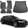 OMAC Tappetini & Vasca Baule Set compatibile con Audi A6 C7 Avant Allroad 2011-2018 Gomma 5X