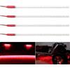 Générique 4-Pack Rosso 30CM 11.8'' Knight Rider Flash Scanner Neon LED Impermeabile Tagliabile Atmosfera Decorativa Striscia Luminosa per Auto Scooter Esterno Interno 12V (30CM (11.81inch), Rosso)