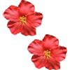 Pchnfei 2 fermagli per capelli con fiore hawaiano rosso, per donne e ragazze, alla moda, accessori per capelli per ballerine, matrimoni, feste in spiaggia, fermagli per capelli e fermagli per la cura dei