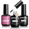 JODSONE 15ML x 3 Base e Top Coat Semipermanente, Primer per Unghie, Scintilla Asciugatura Rapida Durevole, Adatto al fai da te in casa, Disegni per unghie, Regali perfetti