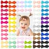 obeoby 60 fermagli per capelli per bambini, 5 cm, fermagli per capelli per bambine, piccoli in grosgrain per capelli fini, per neonati e bambini nella vita di tutti i giorni, per feste o come regalo