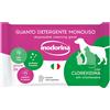 Inodorina Guanto Detergente Umidificato Monouso per Cani Cuccioli e Gatti con Clorexidina