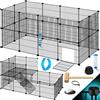 KESSER® Recinto all'aperto in rete metallica per conigli, modello XXL, con porta e borraccia incluse; recinto per piccoli animali, recinto per porcellini d'India, recinto per il libero movimento, gabbia per piccoli animali, recinto a griglia, gabbia per …